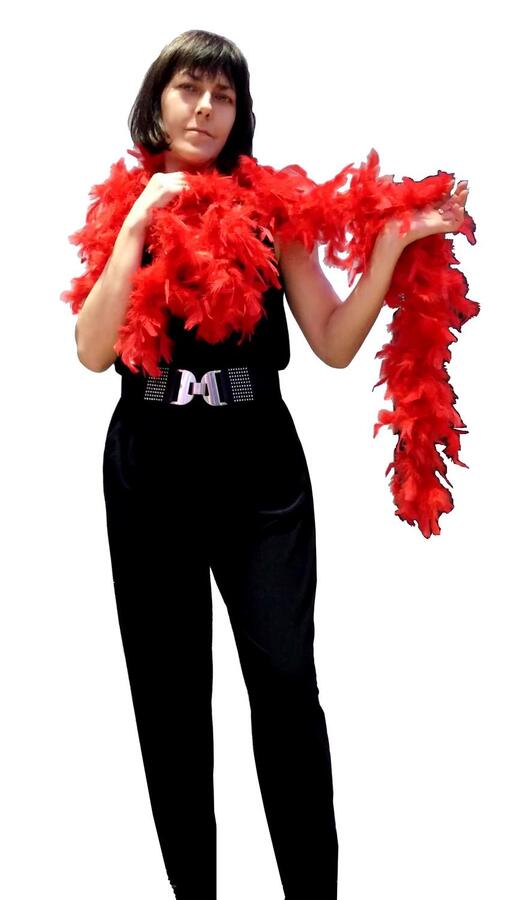 FEATHER BOA COLORED SLIM 
