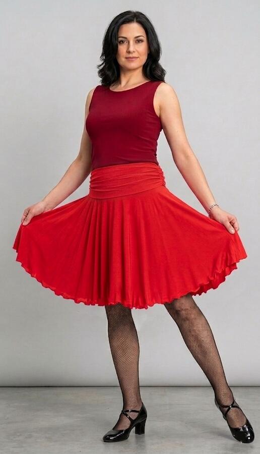 GONNA DA BALLO MEZZANA SOPRA IL GINOCCHIO A SEMIRUOTA 2-0015