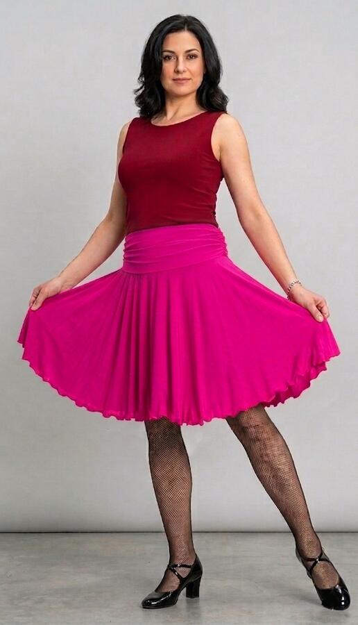 GONNA DA BALLO MEZZANA SOPRA IL GINOCCHIO A SEMIRUOTA 2-0015