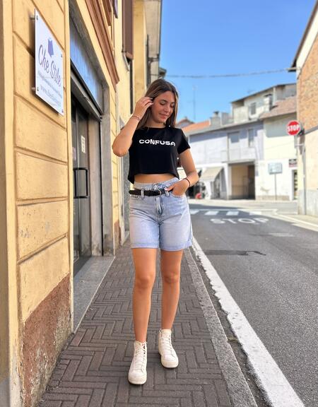 NOVITÀ Bermuda di jeans con cintura
