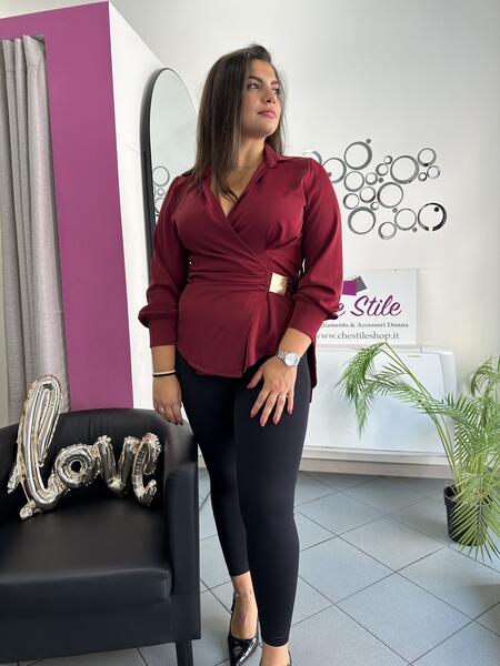 NOVITÀ Camicia a portafoglio dettaglio oro