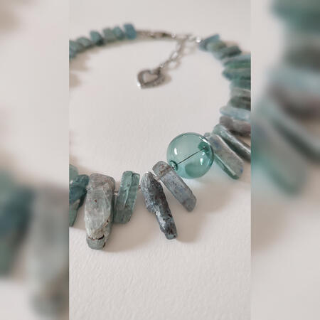 Collana Vetro e Cianite