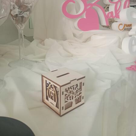 Scatola portaconfetti comunione+cresima in legno c
