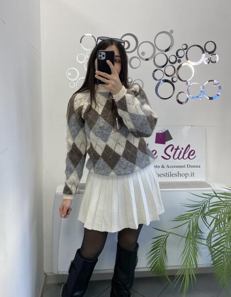 NOVITÀ Pull rombi in misto lana