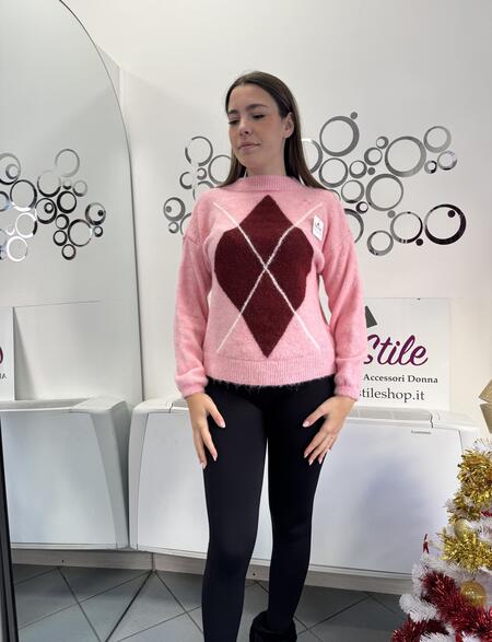NOVITÀ Pull girocollo rombo 