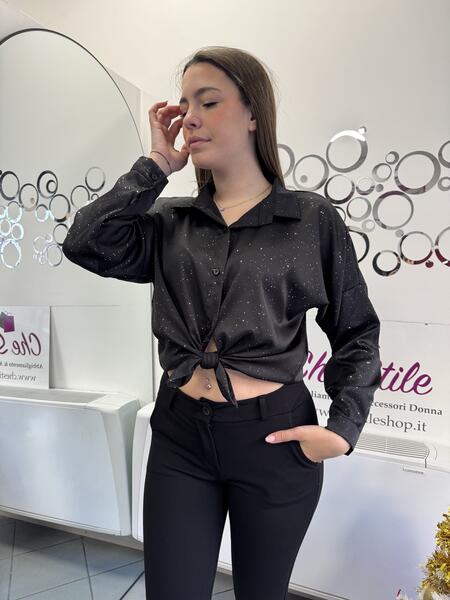 NOVITĂ€ Camicia morbida brillantinata