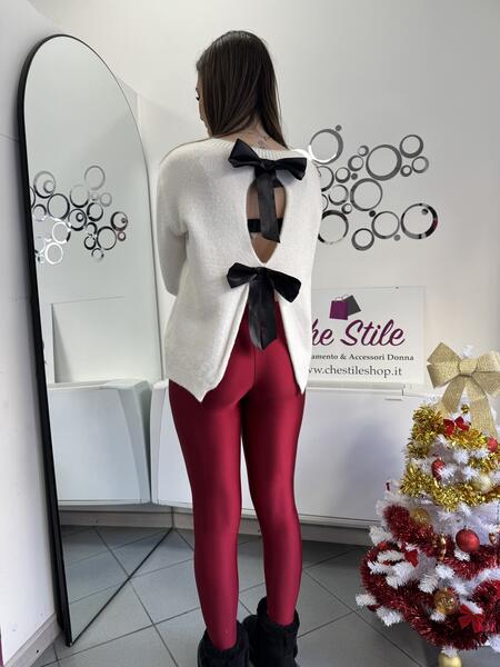 NOVITĂ€ Pull fiocchi in raso sul retro