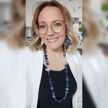 Collana lunga con Sodalite