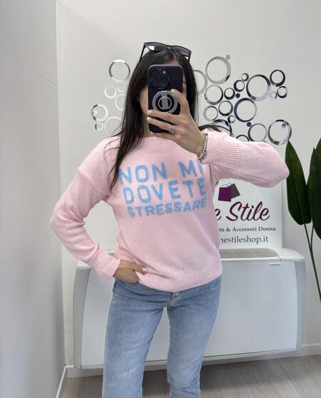 NOVITÀ Pull NON MI DOVETE STRESSARE in 100% cotone