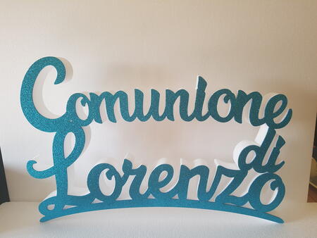 Nome con scritta comunione/cresima