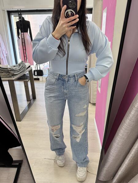 NOVITÀ Jeans wide leg strappi