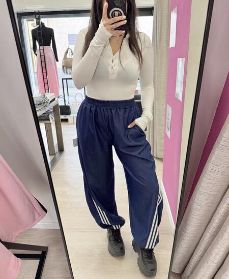 NOVITÀ Panta baggy effetto denim