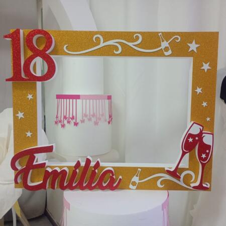 Oro Cornice selfie 18  perosnalizzabile