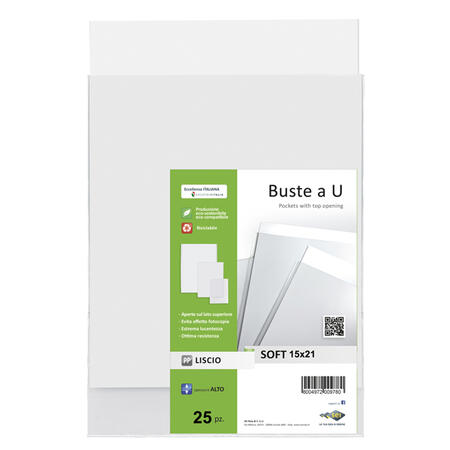 Busta a Sacco SOFT Lucida Trasparente SEI ROTA - conf. 25 pz