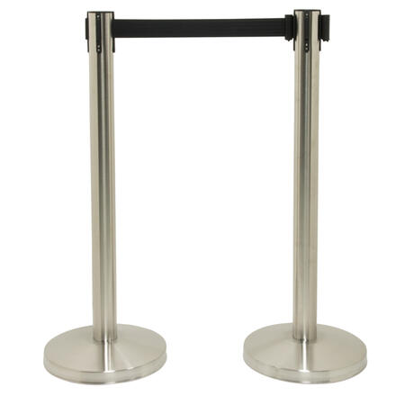 Colonnina Linea BUDGET Segna Percorso con Nastro Retrattile SECURIT - conf. 2 pz