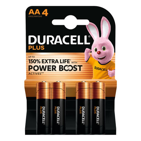 Batteria / Pila PLUS POWERBOOST (MN1500) AA Stilo DURACELL - conf. 4 pz