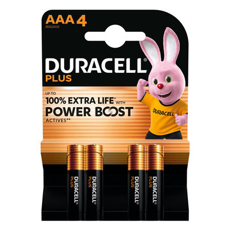 Batteria / Pila PLUS POWERBOOST (MN2400) AAA Ministilo DURACELL - conf. 4 pz
