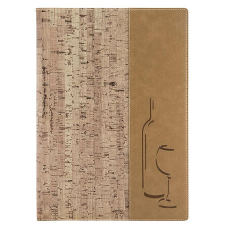Carta dei Vini A4 DESIGN in Sughero con Inserto Doppio SECURIT