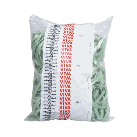 Elastici a Fettuccia in Gomma Verde Sacco da 1 kg VIVA