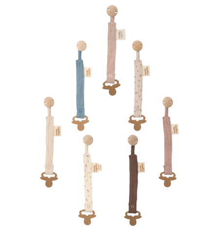 Clip per Ciuccio in Mussola di Cotone Organico – Fantasie Assortite